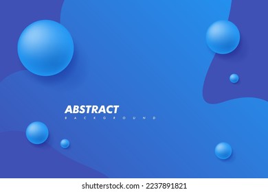 Blue spheres of balls on darkbackground. Realistic 3d shapes. Horizontal banner, poster, header pattern for the website. vector illustration.