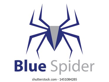 Blue Spider is a simple logo, like a spider logo in simple colors, suitable for various needs of your company or business logo,