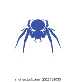 Aranha azul. É o logotipo vetorial para empresa e marca