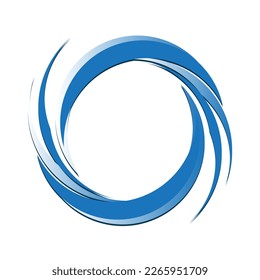 blue spin cicrcle logo template