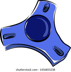 Espectro azul, ilustración, vector sobre fondo blanco