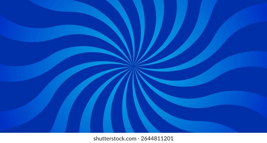 Blue Spiral Abstract Background With Radiating Swirl Pattern and Vibrant Design. eps 10