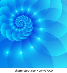 Blue spiral abstract vector background svg