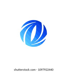Blue Spiral Circle Logo