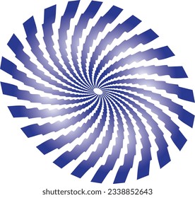 Blauer Spiralkreis; wirbelnde blaue Muster; abstrakte Kunst; faszinierendes Design; fesselnd und dynamisch.