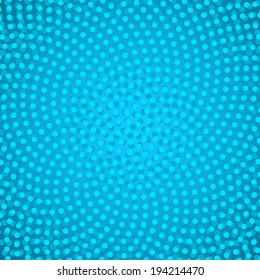 Blue spiral dots abstract background