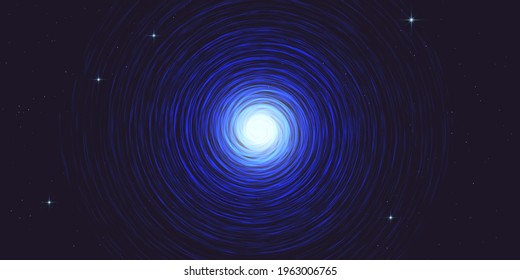 Blue spiral galaxy milky way abstract background vector illustration