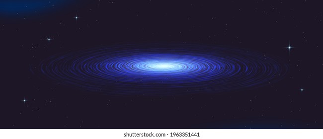 Blue spiral galaxy milky way abstract background vector illustration