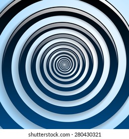 Blue spiral and gray background graphic illustration.
