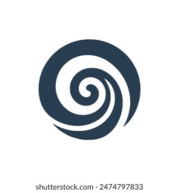 diseño de Plantilla de Ilustración vectorial de logotipo espiral azul