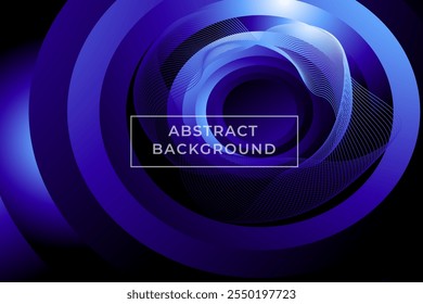 Blue Spiral Modern Vector Background Design Template