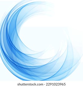 Blue spiral on white background
