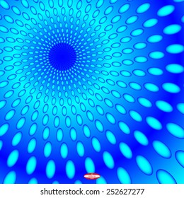 blue spiral pattern with ellipse. vector
