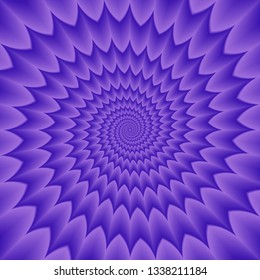 Blue spirals. Motion illusion.