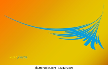 Blue splash dynamic waves element for design