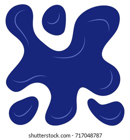Blue splash on a white background. Vector illustration
