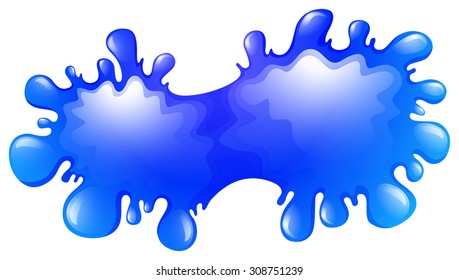 Blue splash on white illustration