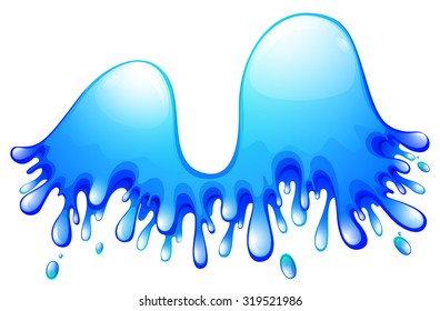 Blue splash on white illustration