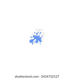 blue splash vector element vector