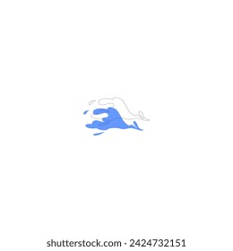 blue splash vector element vector