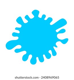 blue splash vector element with flat style