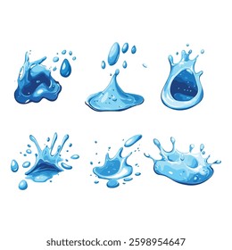 blue splash and water drop vector