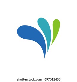 Blue Splash Water Ornamental Logo Template Illustration Design. Vector EPS 10.