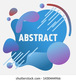 Blue splash wavy abstract design with line and circle