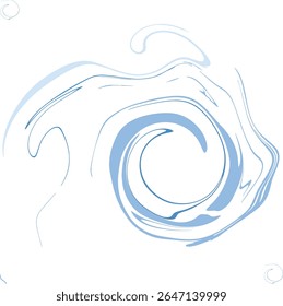 Blue splashes, water wave. Logo for a store or print on fabric, design on bathroom tiles.