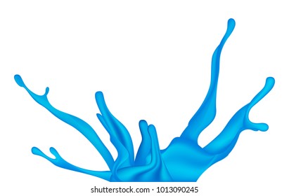 Blue splashes for your design.Vector illustration.