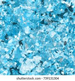 Blue splatter pattern. Marble surface. Seamless texture. Abstract vector background for web page, banners, fabric, home decor, wrapping. Watercolor effect