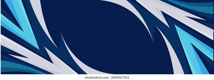 blue sport background vector with sharp lines modern design	
