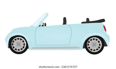 Blue sport car. vector illustration