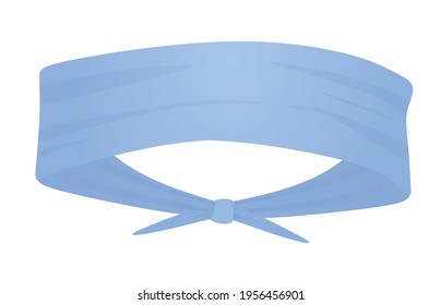 Blue sport head band. vector illustration