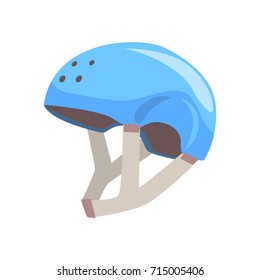 Blue sport helmet cartoon vector Illustration