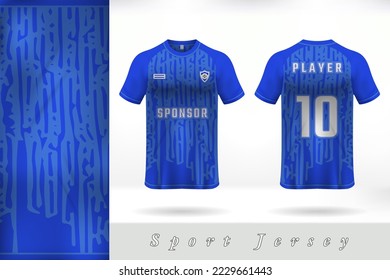 Blue sport jersey template design
