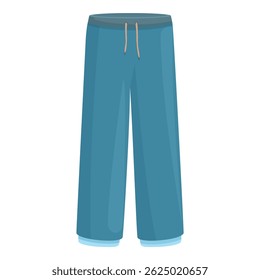 Blue sport pants with drawstring showing casual style for lifestyle and fashion designs