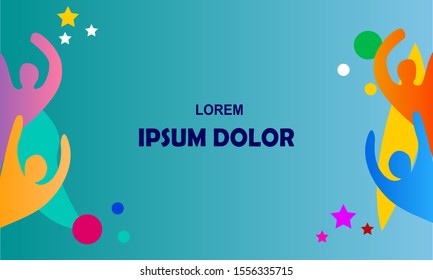 Blue sports background, football, vector illustration