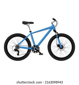 Blue sports bike. Vector illustration.