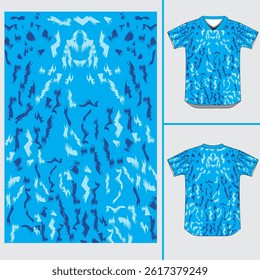 blue sports jersey pattern vector