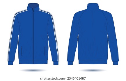 Blue sports training jacket mockup