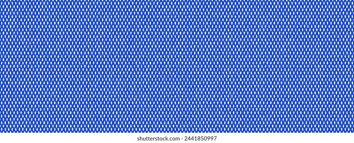 Blue sportswear nylon jersey seamless pattern with woven texture. Synthetic mesh fabric for sports equipment. Vector bg