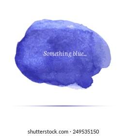 Blue spot. Abstract stylish watercolor background. Vector illustration