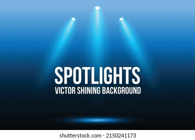 Blue Spotlight Background. Vector illustration