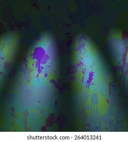 Blue spotlight brush strokes background. Vector version
