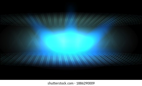 blauer Spotlight-Effekt im Raum