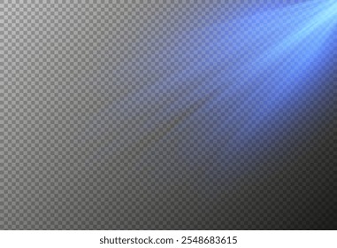 The blue spotlight shines on the stage. Llight from a lamp or spotlight. Lighted scene. Podium under the spotlight