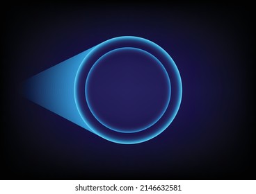 Blue spotlight spiral vortex background. rotating, concentric circles forming a swirly effect