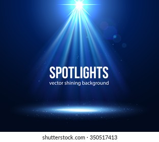 Blue Spotlight. Vector illustration