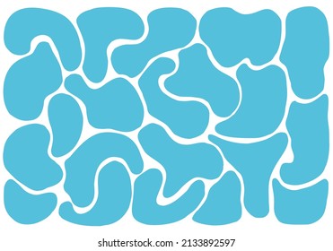 Manchas azules de diferentes formas como fondo, textura, patrón.